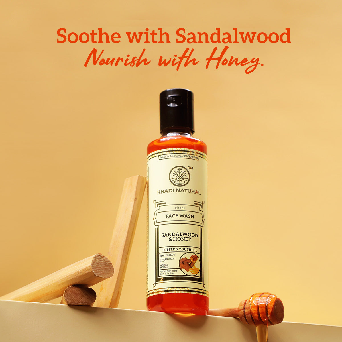 Khadi Natural Sandalwood & Honey Face Wash - 210gm - Image 8 - Buy from Indicrest