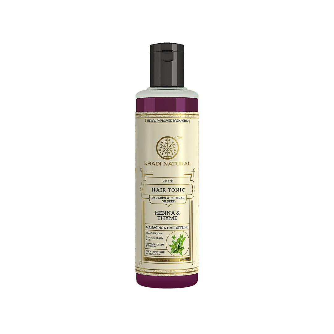 Khadi Natural Henna Thyme Hair Tonic Paraben & Mineral Oil Free - 210ml - Buy from Indicrest