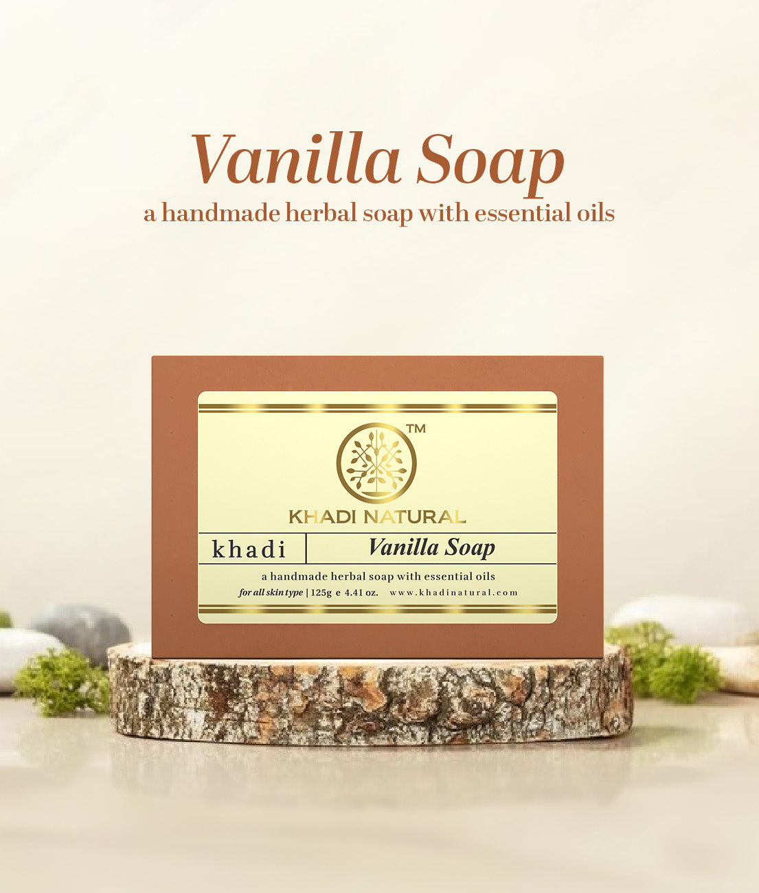 Khadi Natural Vanilla Soap - 125gm - Image 8 - Buy from Indicrest