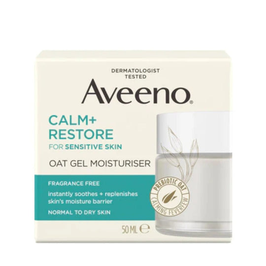 Aveeno Calm and Restore Oat Gel Facial Moisturizer 50ml | Sensitive Skin Hydrating Gel Cream Buy at Indicrest