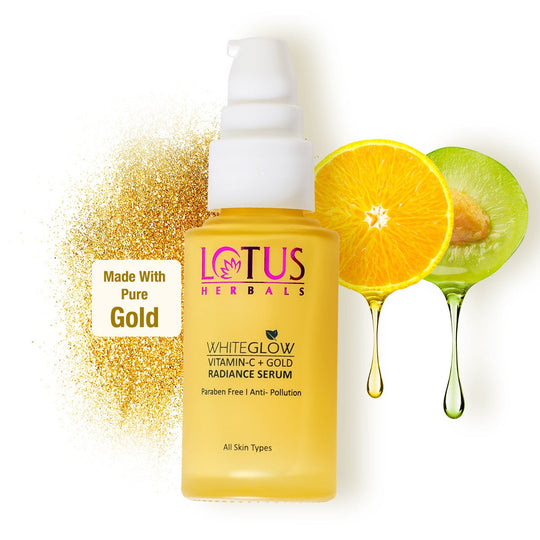 Lotus Herbals WhiteGlow VITAMIN-C + Gold RADIANCE SERUM, 30ml