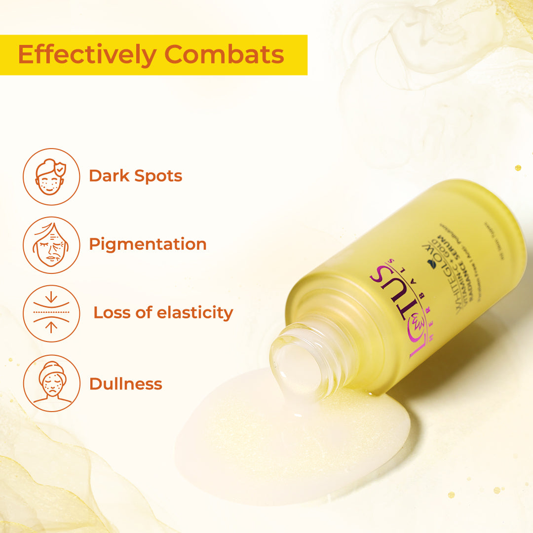 Lotus Herbals WhiteGlow VITAMIN-C + Gold RADIANCE SERUM, 30ml