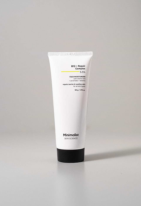 Minimalist B12 + Repair Complex 5.5% Face Moisturizer For Soothes sensitive, irritate skin and repairs damaged barrier, 30g - Image 2 - Buy from Indicrest