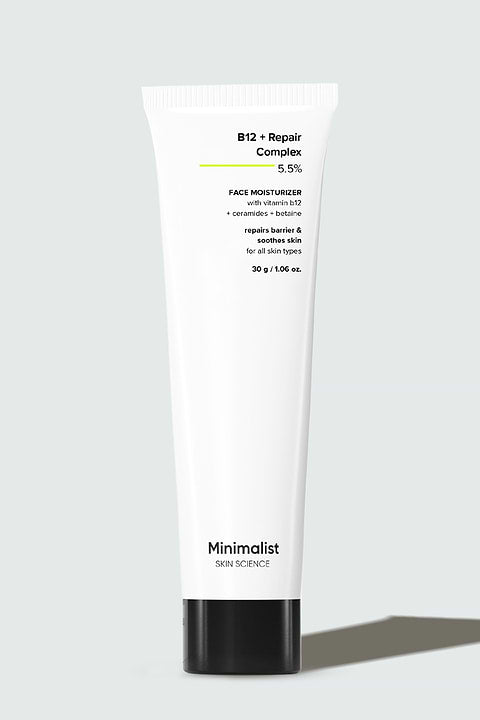 Minimalist B12 + Repair Complex 5.5% Face Moisturizer For Soothes sensitive, irritate skin and repairs damaged barrier, 30g - Image 10 - Buy from Indicrest