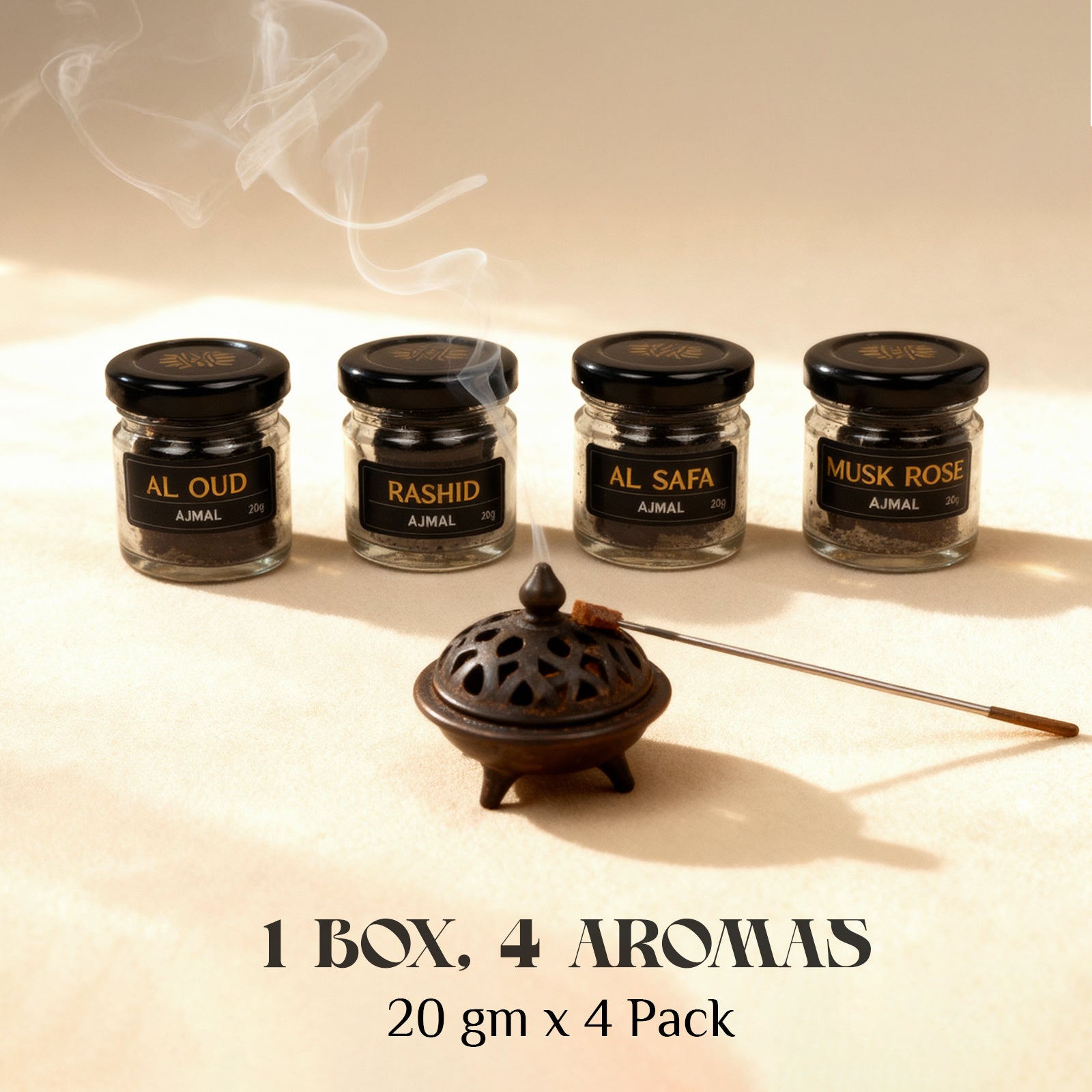 Bakhoor Giftset pack of 4 (20 gms each) - Image 4 - Buy from Indicrest