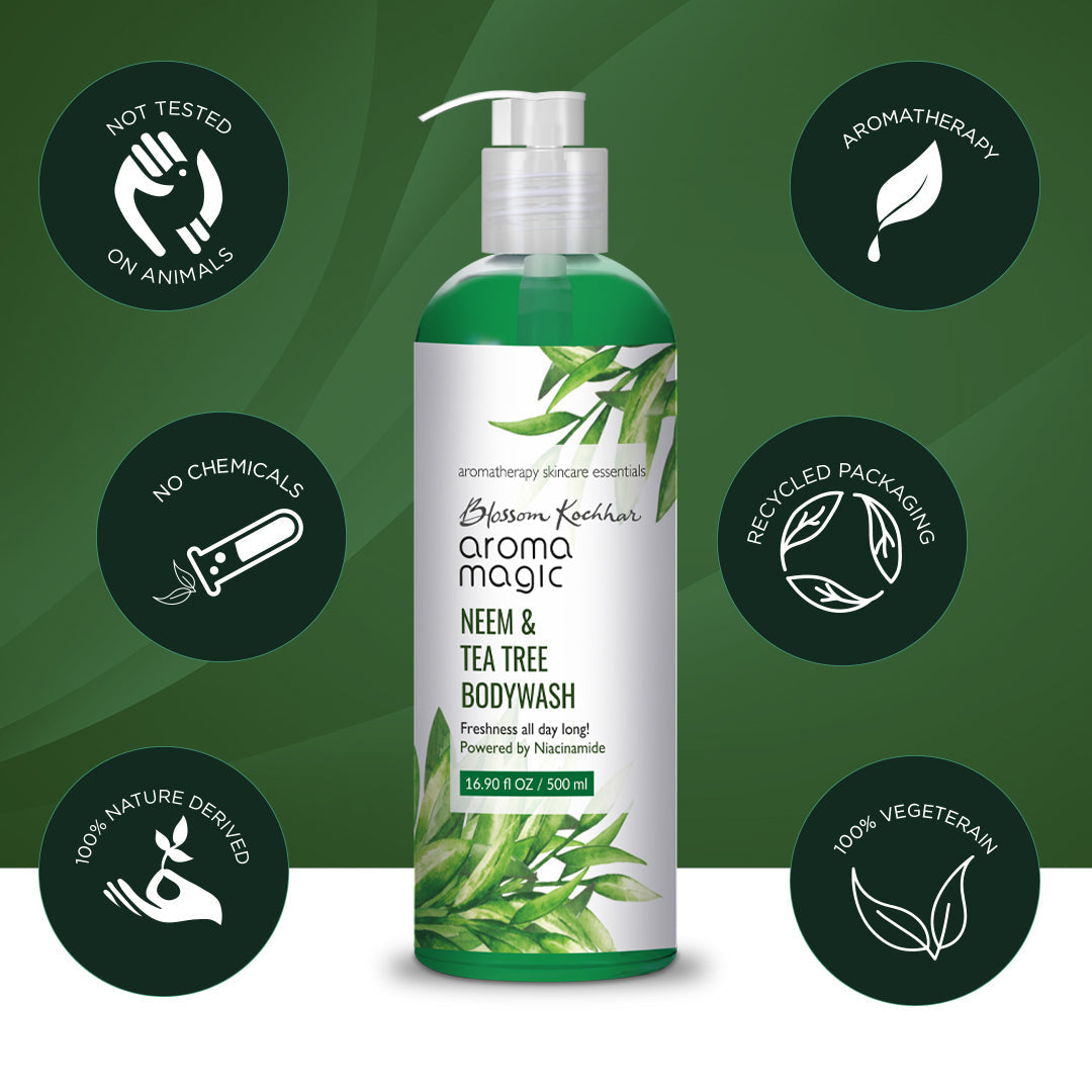 Aroma Magic Neem & Tea Tree Body Wash Powered by Niacinamide, 250ml - Image 5 - Buy from Indicrest