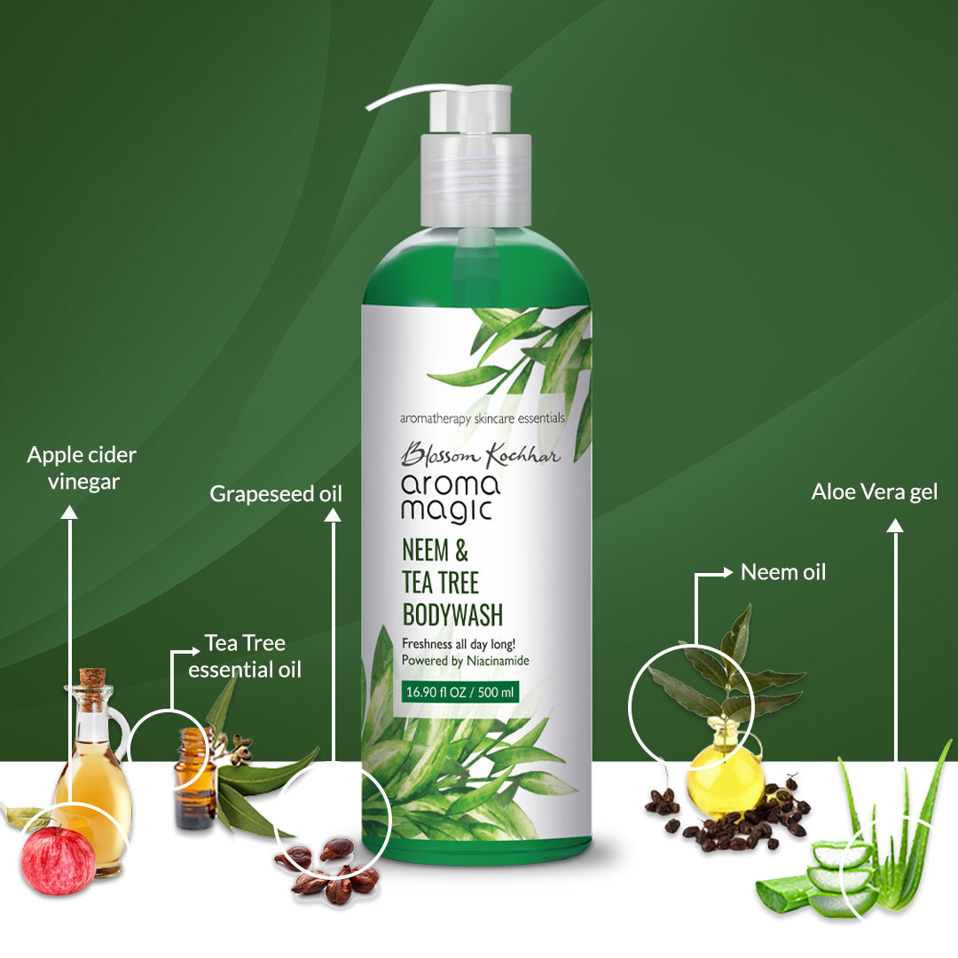 Aroma Magic Neem & Tea Tree Body Wash Powered by Niacinamide, 250ml - Image 7 - Buy from Indicrest