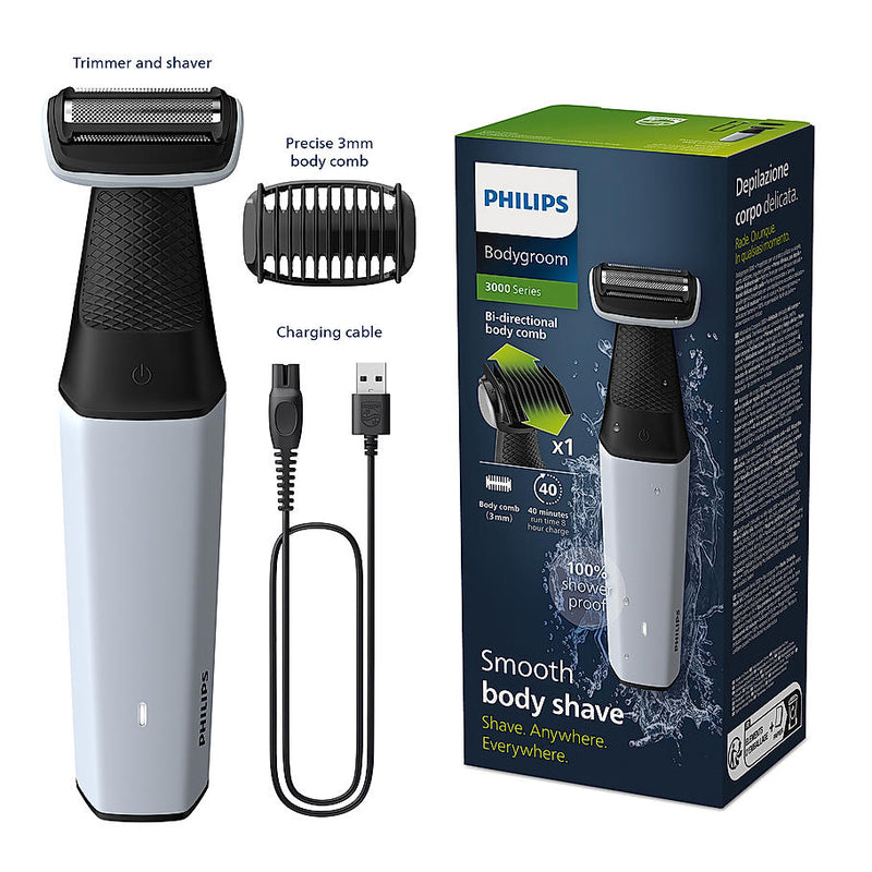 Philips Body Trimmer- for Men Clinically Tested for Sensitive Skin | Patented Pearl Tip & Hypoallergenic foil | Skin Safe Grooming I Trim or Shave Basis Your Style | Showerproof | 2 Year Warranty BG3007/01 Buy at Indicrest