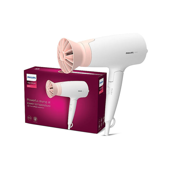 Philips Hair Dryer - | Powerful drying with less heat I 1600 W I Men and Women I Cool Shot | ThermoProtect Care I Travel friendly BHD308/30 Buy at Indicrest