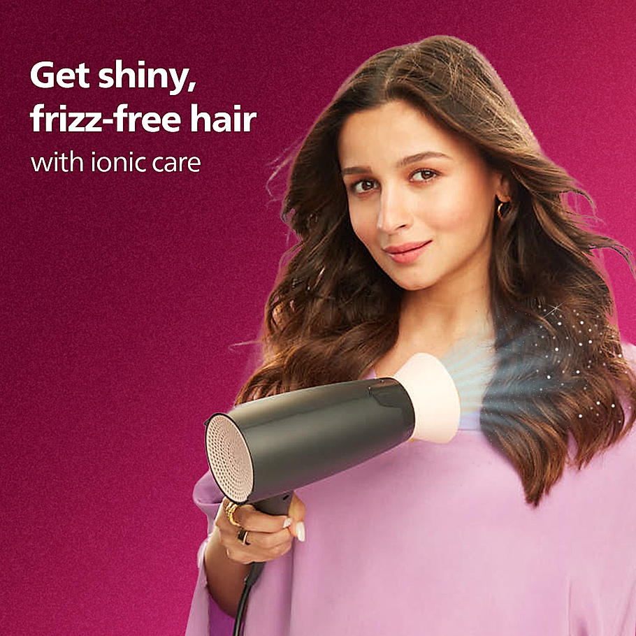 Philips Hair Dryer- Powerful drying with less heat I 6 Styling Options for Versatile Salon like looks , 2100 W I Men and Women , Styling attachment , Cool Shot , Advanced Ionic Care for Frizz Free hair I ThermoProtect Care for Minimised Damage BHD356/10