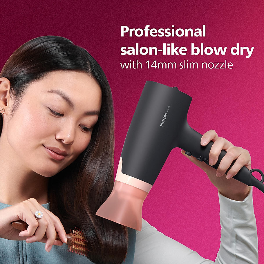 Philips Hair Dryer- Powerful drying with less heat I 6 Styling Options for Versatile Salon like looks , 2100 W I Men and Women , Styling attachment , Cool Shot , Advanced Ionic Care for Frizz Free hair I ThermoProtect Care for Minimised Damage BHD356/10