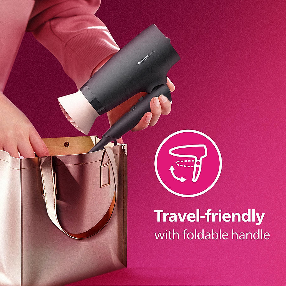 Philips Hair Dryer- Powerful drying with less heat I 6 Styling Options for Versatile Salon like looks , 2100 W I Men and Women , Styling attachment , Cool Shot , Advanced Ionic Care for Frizz Free hair I ThermoProtect Care for Minimised Damage BHD356/10