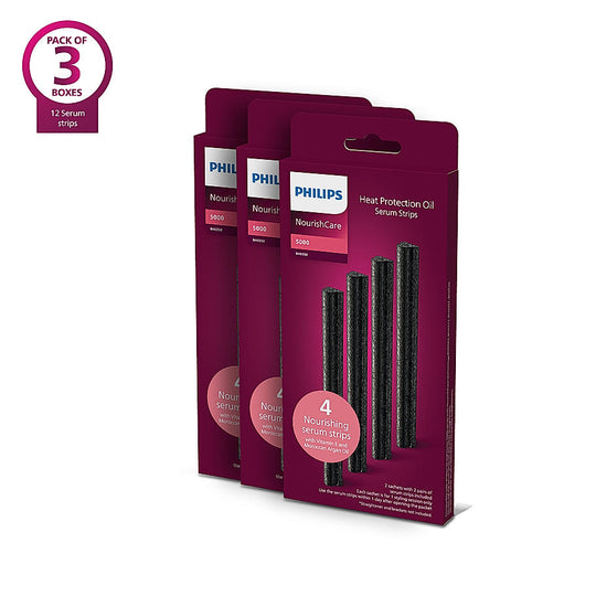 Philips NourishCare Straightener Serum Strips - I Uniquely designed pack of 12 nourishing serum strips I Replaceable Serum Strip for BHS526/00, BHS503/40, BHS507/40, BHS522/00 | BHE050/00*3 Buy at Indicrest
