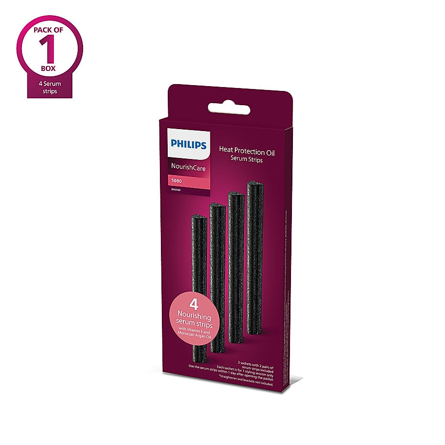 Philips NourishCare Straightener Serum Strips - I Uniquely designed pack of 4 nourishing serum strips I Replaceable Serum Strip for BHS526/00, BHS503/40, BHS507/40, BHS522/00 | BHE050/00