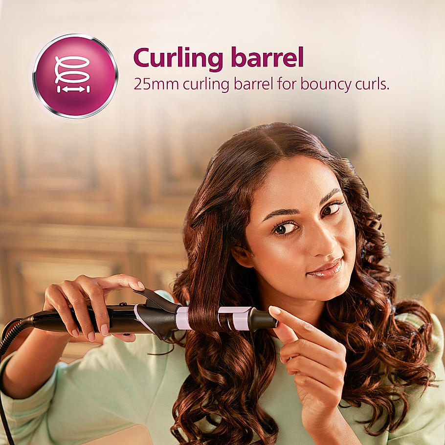 Philips Multi Styler - | Straighten, Curl or Crimp with a Single Tool | Quick Click Release Technology | BHH816/00