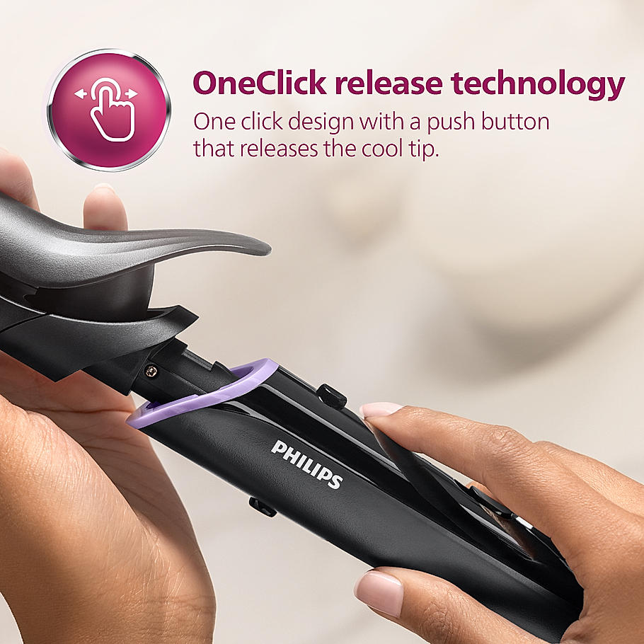 Philips Multi Styler - | Straighten, Curl or Crimp with a Single Tool | Quick Click Release Technology | BHH816/00
