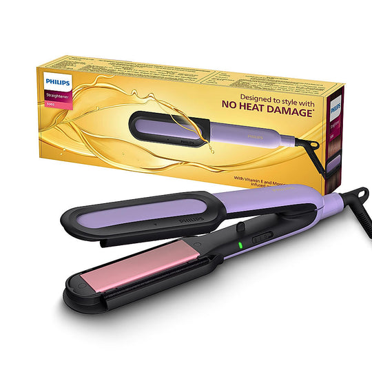 Philips NourishCare- India's First Hair Straightener designed for No Heat Damage I Uniquely designed NourishCare & SilkProtectCare for Styling with heat protection | BHS503/40 Buy at Indicrest