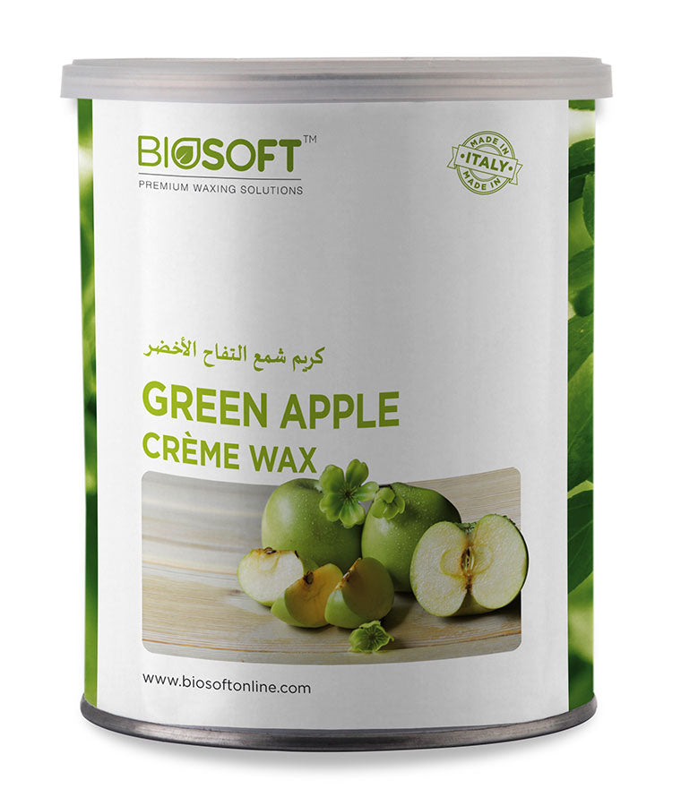 BIOSOFT Green Apple Liposoluble Creme Wax - 800ml - Indicrest