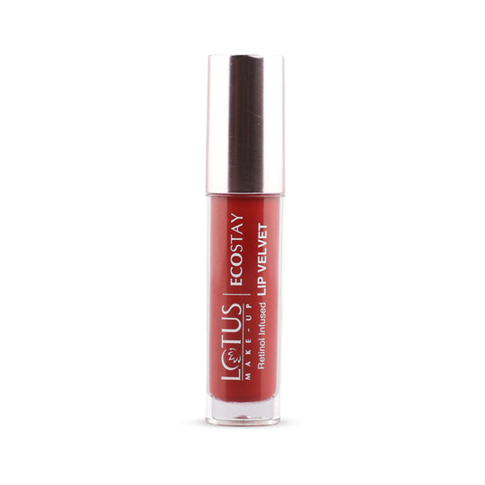 Lotus Herbals Make-up Ecostay Lip Velvet Matte Lip Color with Retinol, VELVET SUNSET ELMO2, 4ml