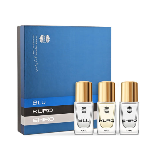 BLU, KURO, SHIRO Perfume Gift Set Pack of 3 for Men (14 ML each) - Buy from Indicrest