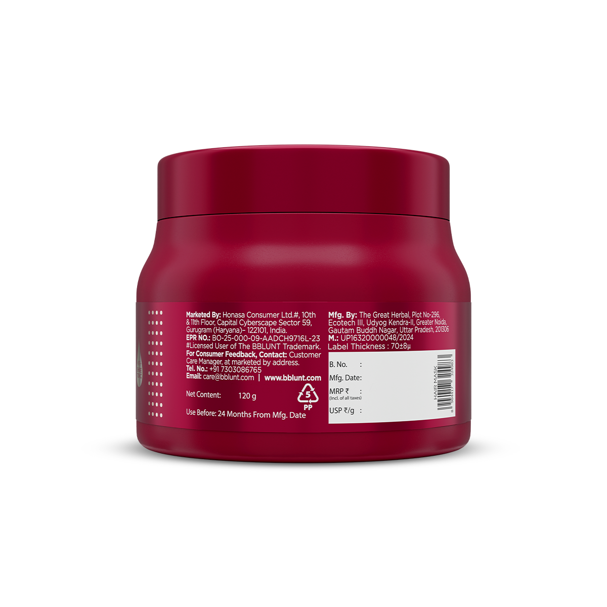 Bblunt 7 in 1 Repair & Revive Hair Mask for Upto 100% Damage Repair, 250g, Pack of 3 X 250g - Image 21 - Buy from Indicrest