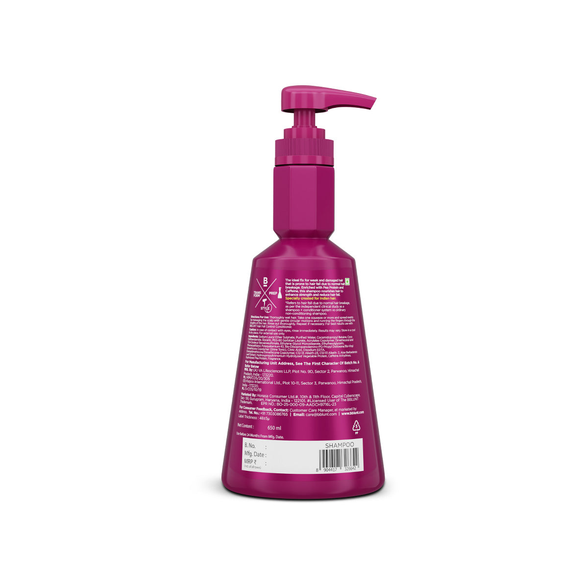 Bblunt Hair Fall Control Shampoo with Pea Protein & Caffeine for Stronger Hair, Pack of 3 X 300ml - Image 26 - Buy from Indicrest