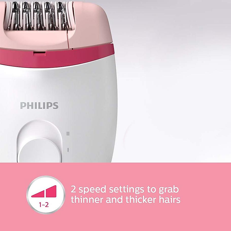 Philips Epilator - | Gentle Hair Removal at Home | Pulls out Hair from the Root Painlessly | BRE235/00