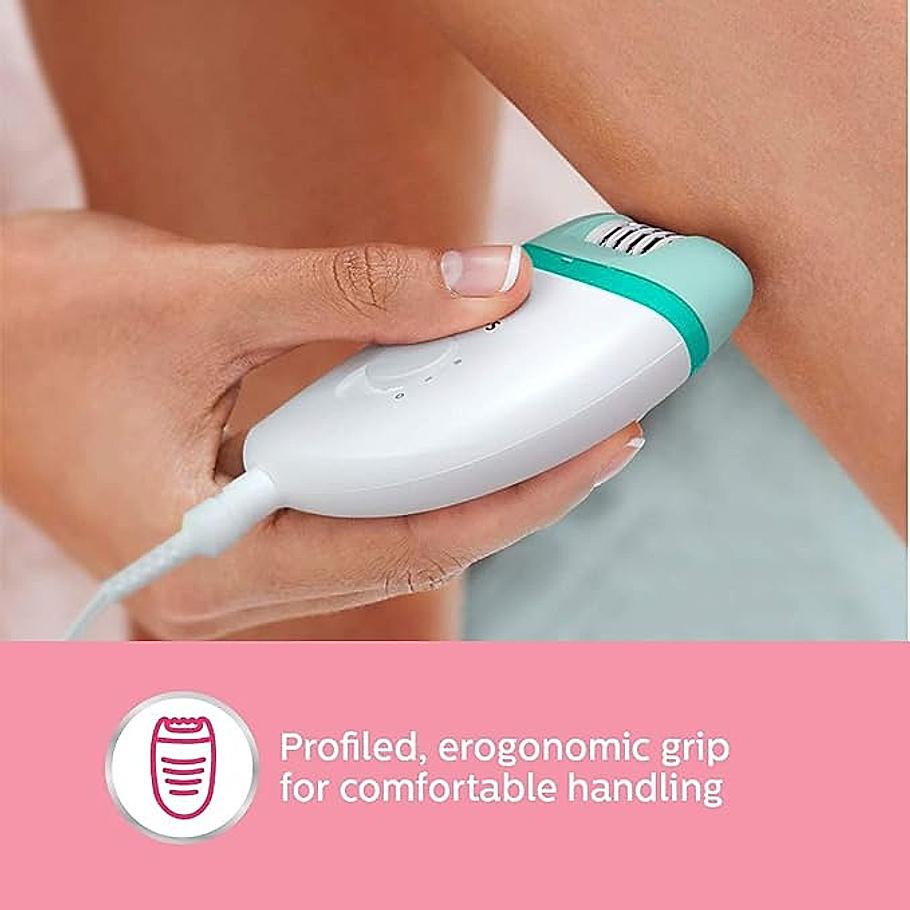 Philips Epilator - 2 in 1 Shaver and Epilator | Corded Epilator for Gentle hair removal at home | BRE245/00