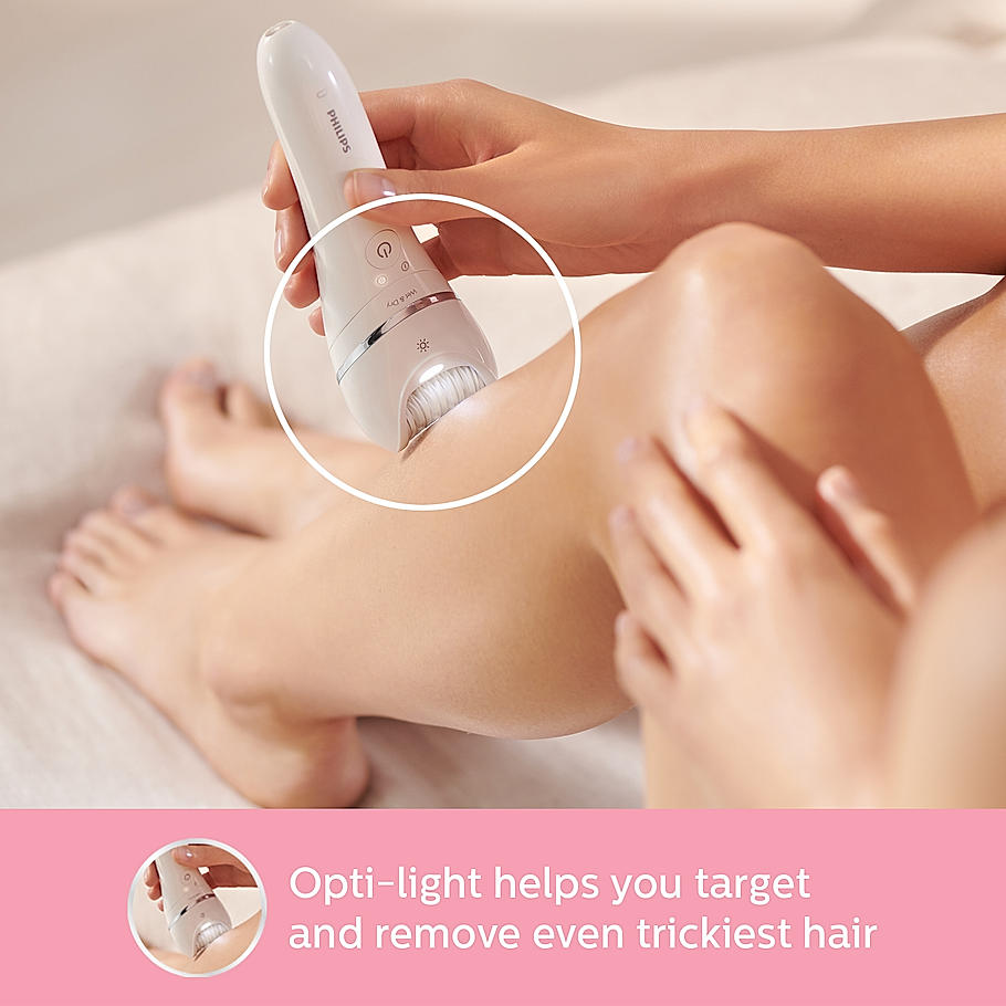 Philips Cordless Epilator- | All Rounder for Face and Body Hair Removal (White)