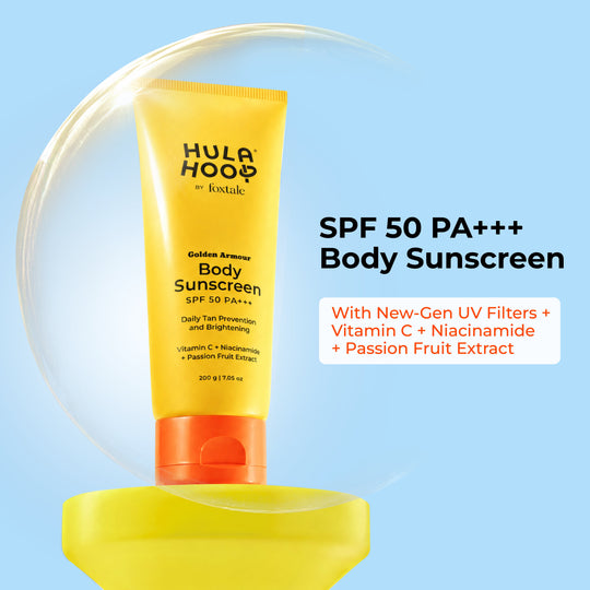 Foxtale Golden Armour Body Glow Sunscreen SPF 50 with PA+++ - Buy from Indicrest