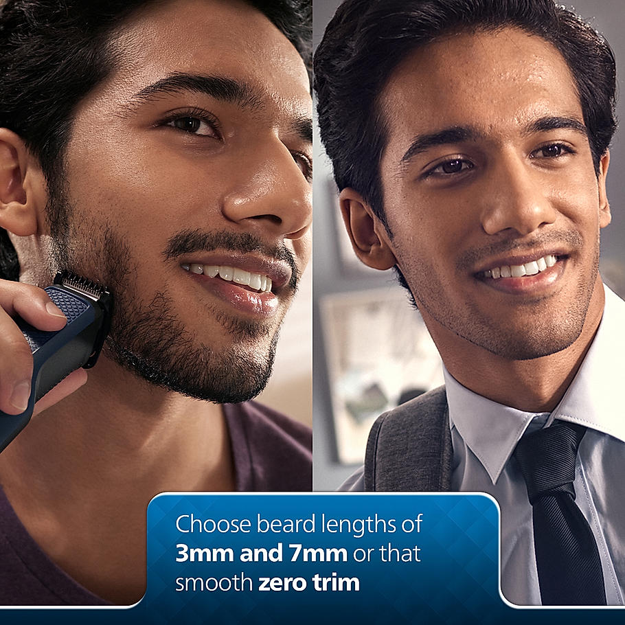 Philips SkinProtect Beard Trimmer - I Lasts 4x Longer with DuraPower Technology | Charging Indicator | BT1233/18