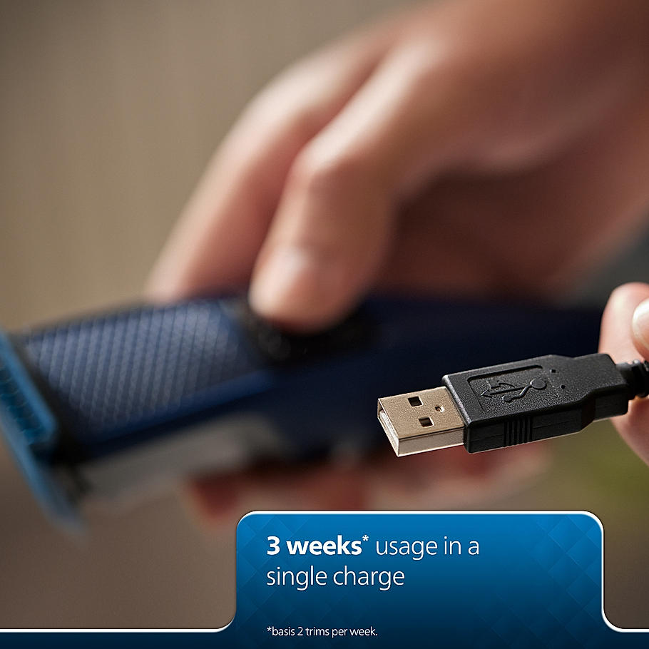 Philips SkinProtect Beard Trimmer - I Lasts 4x Longer with DuraPower Technology | Charging Indicator | BT1233/18