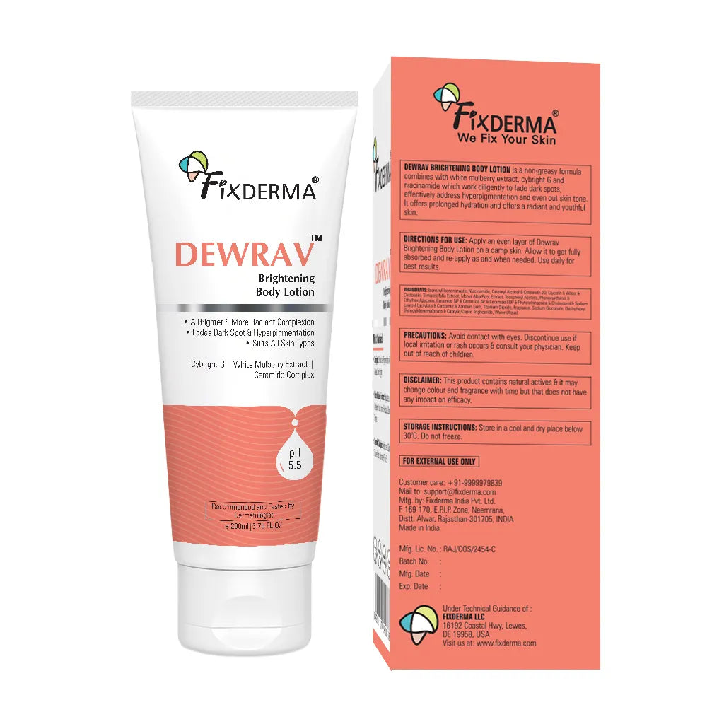 Fixderma Dewrav Brightening Body Lotion, 200ml - Image 9 - Buy from Indicrest