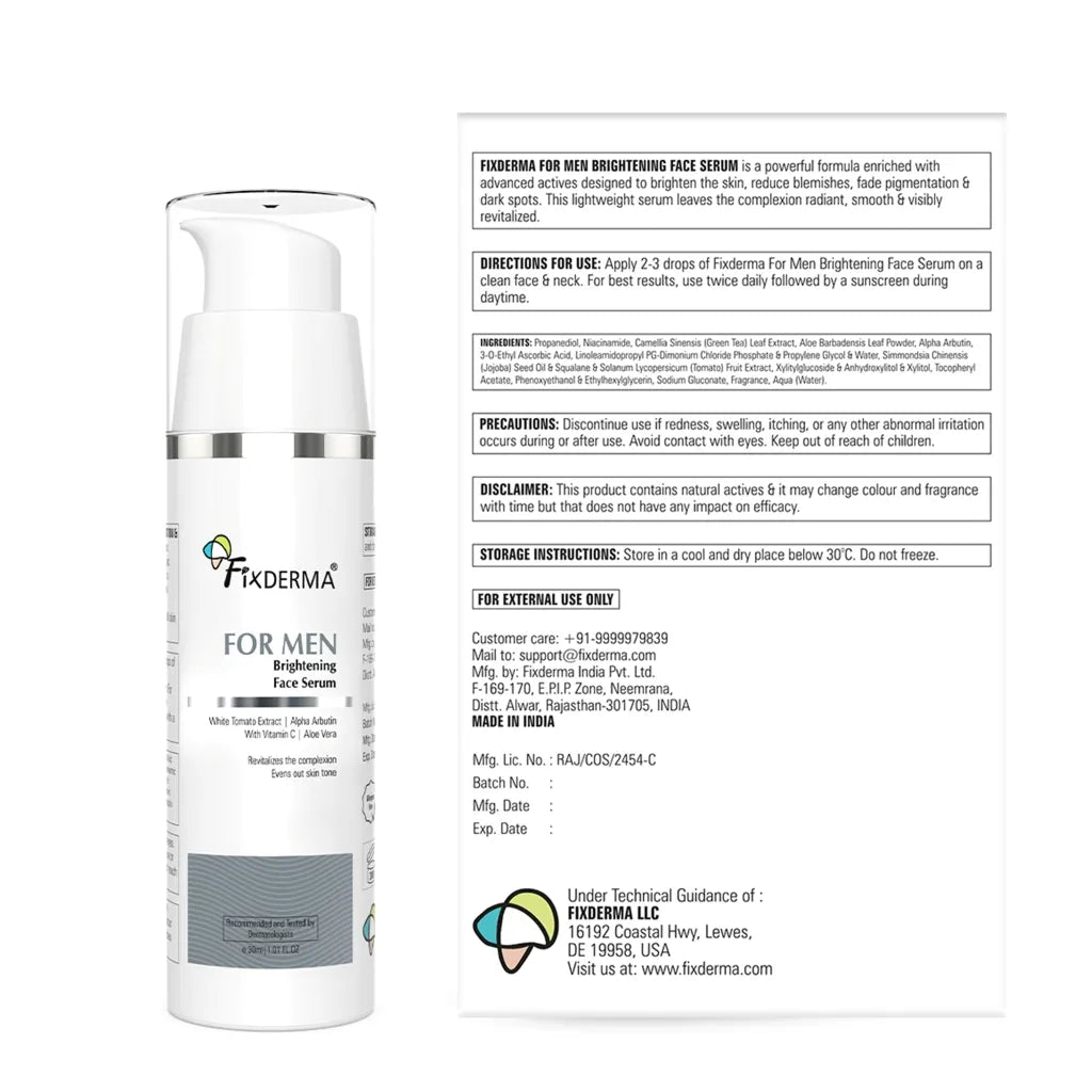 Fixderma FOR MEN Brightening Face Serum, 30ml - Image 10 - Buy from Indicrest