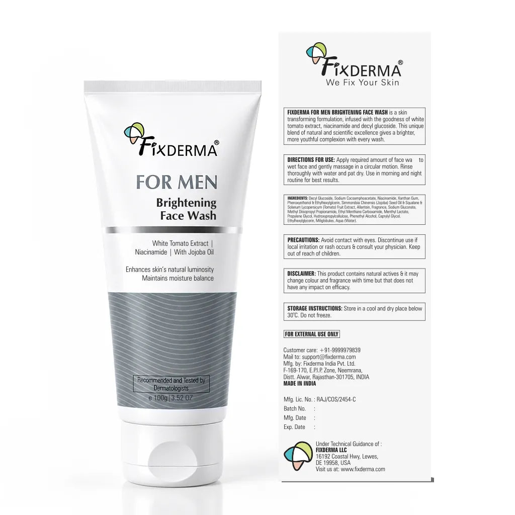 Fixderma FOR MEN Brightening Face Wash, 100g - Image 8 - Buy from Indicrest