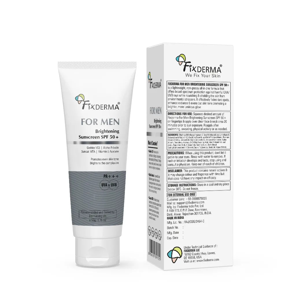 Fixderma FOR MEN Brightening Sunscreen SPF 50+, 50g - Image 9 - Buy from Indicrest