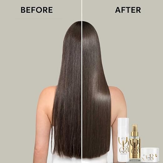 Back label with ingredients list of Wella Oil Reflections Reboost Mask

