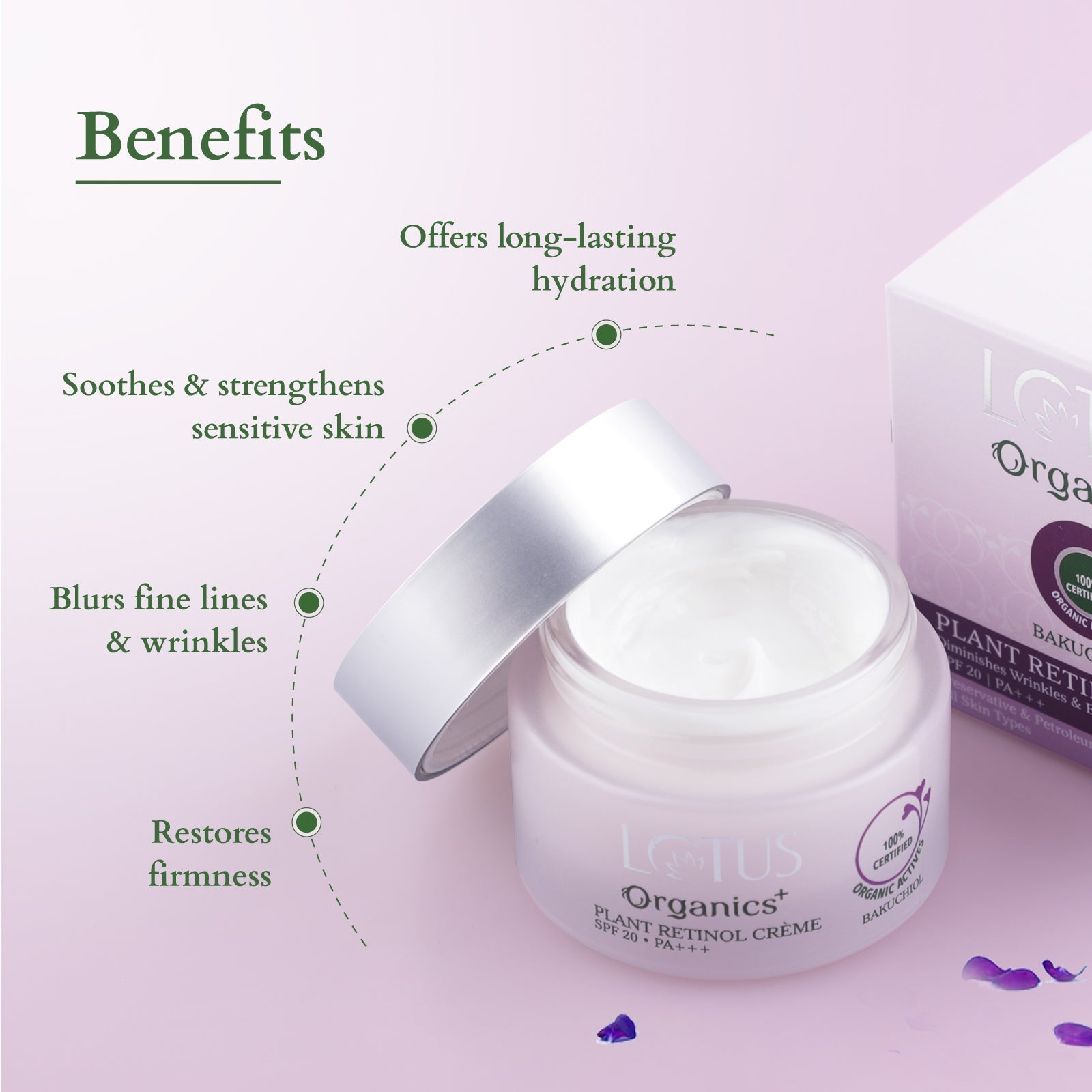 Lotus Herbals Bakuchiol Plant Retinol Creme, 50g