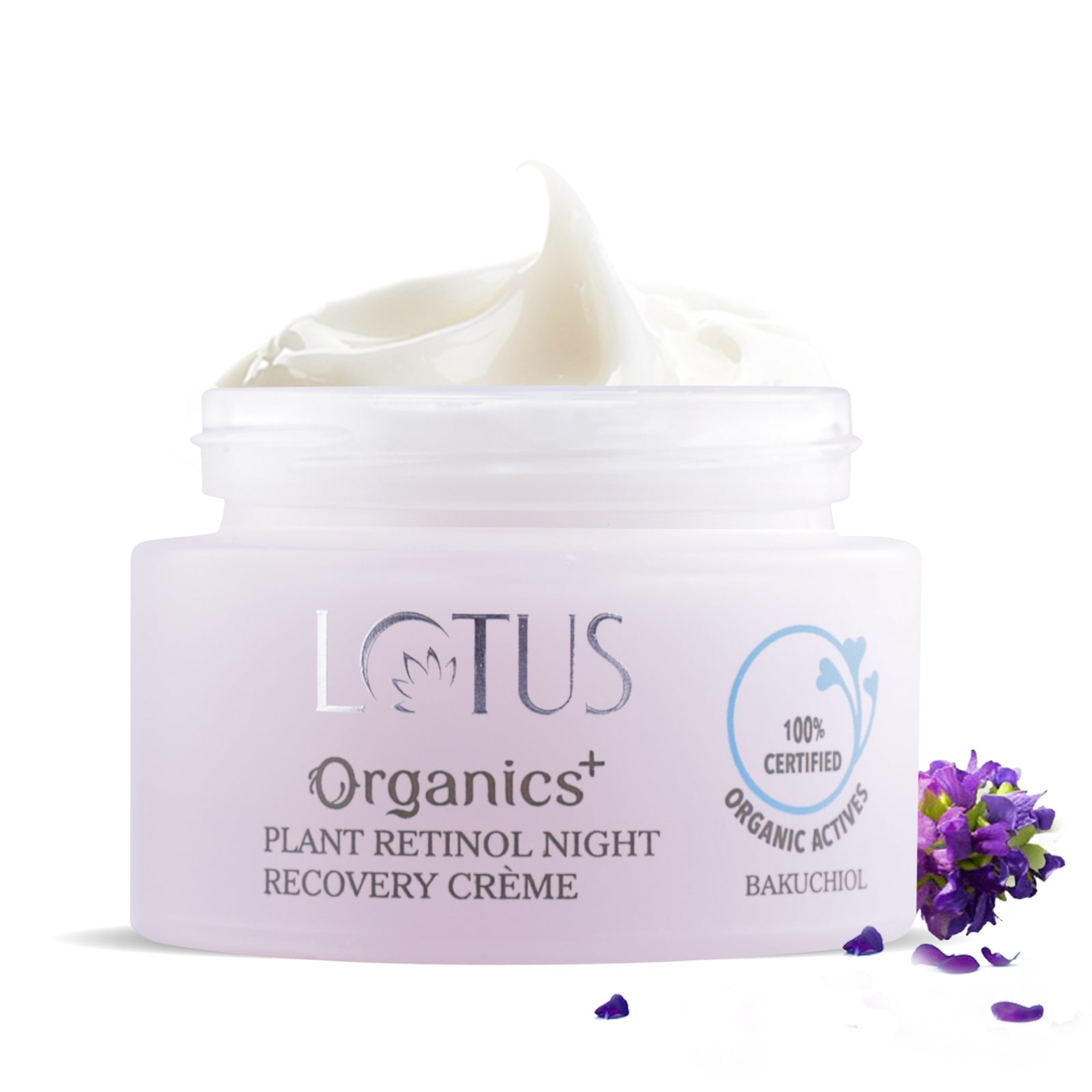 Lotus Herbals Bakuchiol Plant Retinol Night Recovery Creme, 50g