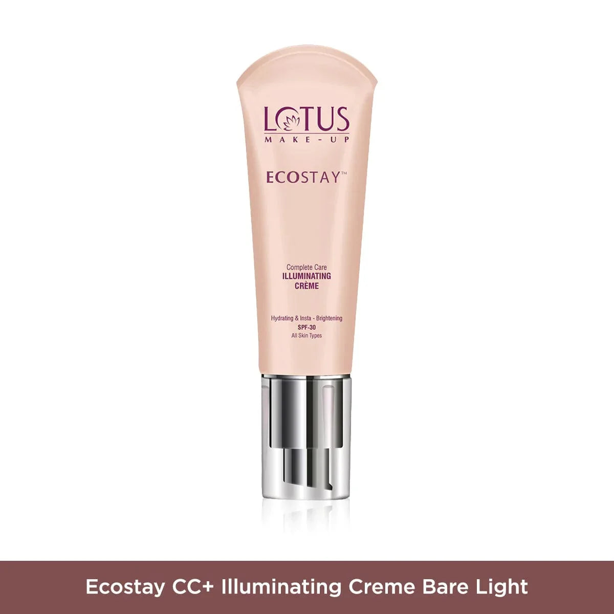 Lotus Herbals ECOSTAY CC+ Illuminating Creme, Bare Light