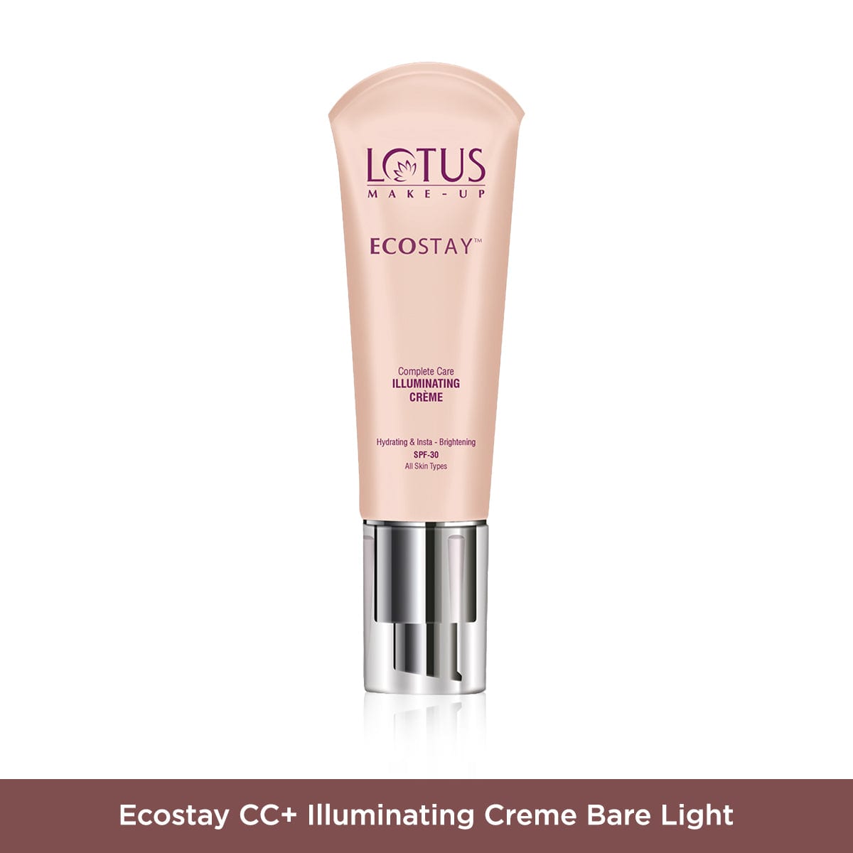 Lotus Herbals ECOSTAY CC+ Illuminating Creme, Bare Light