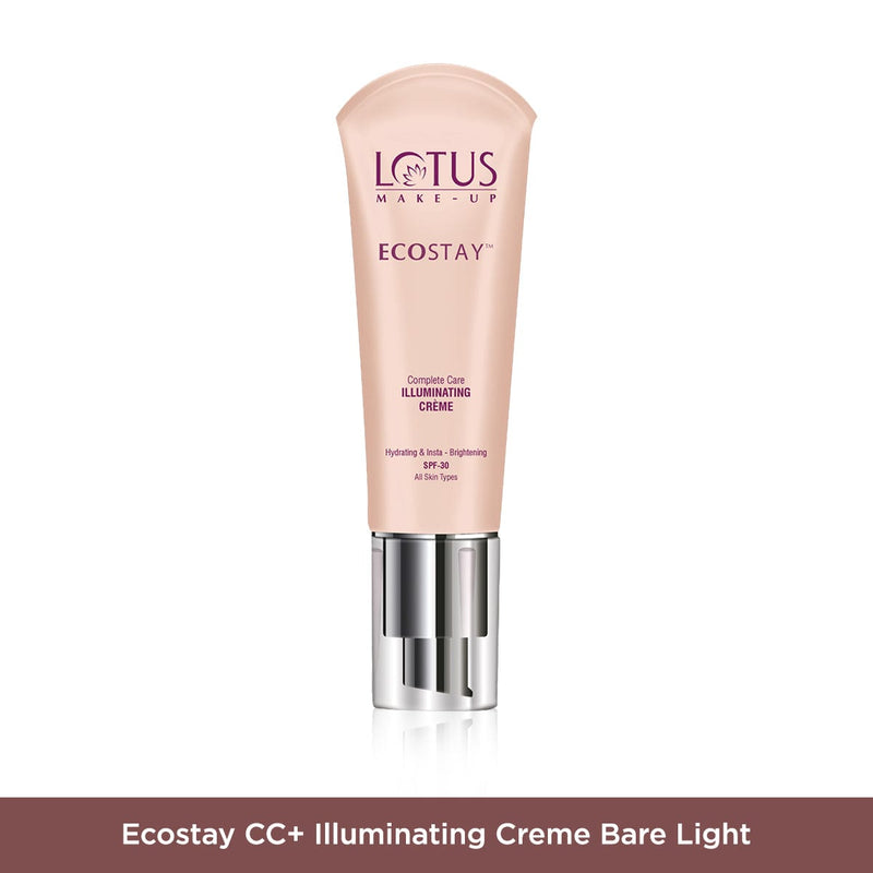 Lotus Herbals ECOSTAY CC+ Illuminating Creme, Bare Light