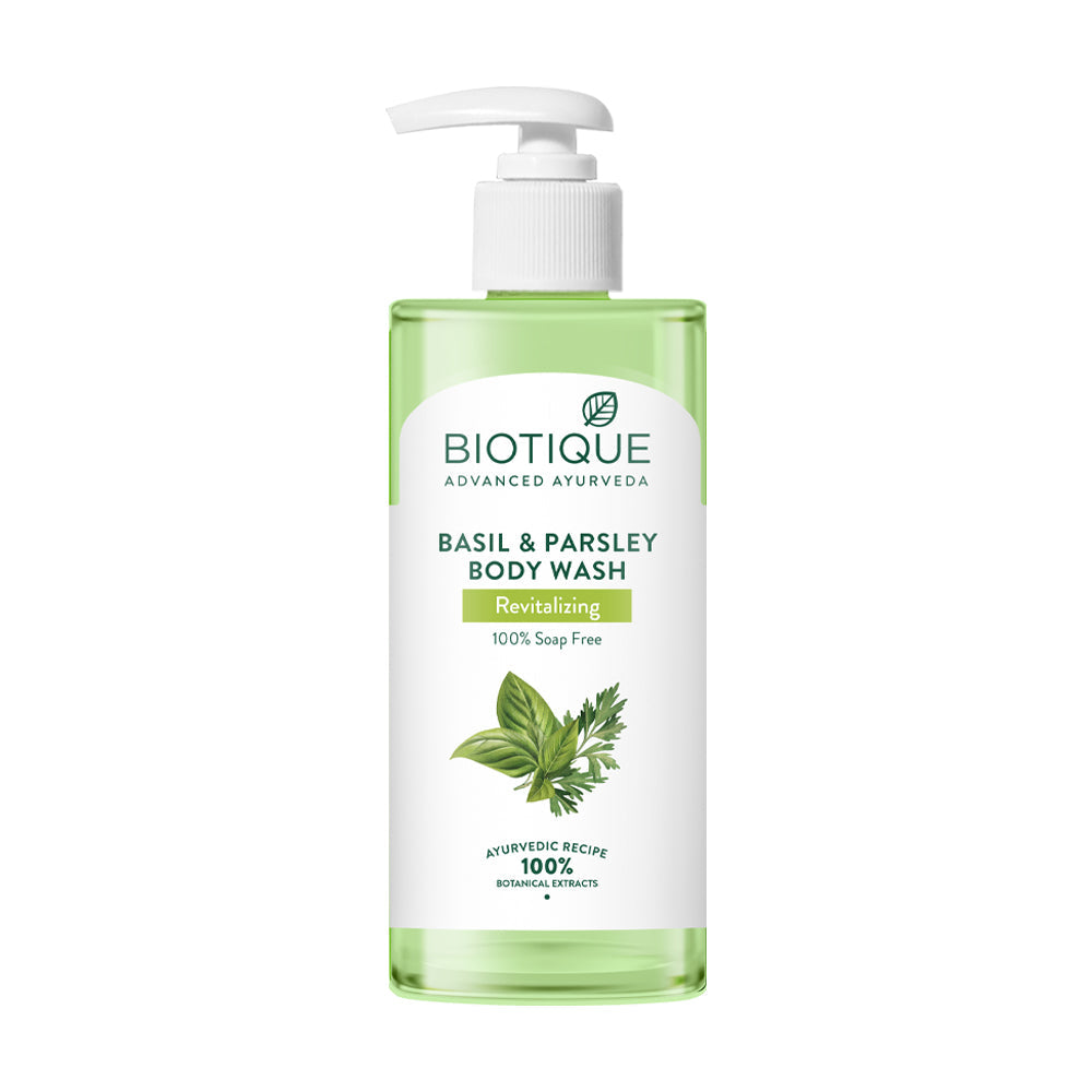 Biotique Basil & Parsley Revitalizing Body Wash, 200ml - Image 2 - Buy from Indicrest