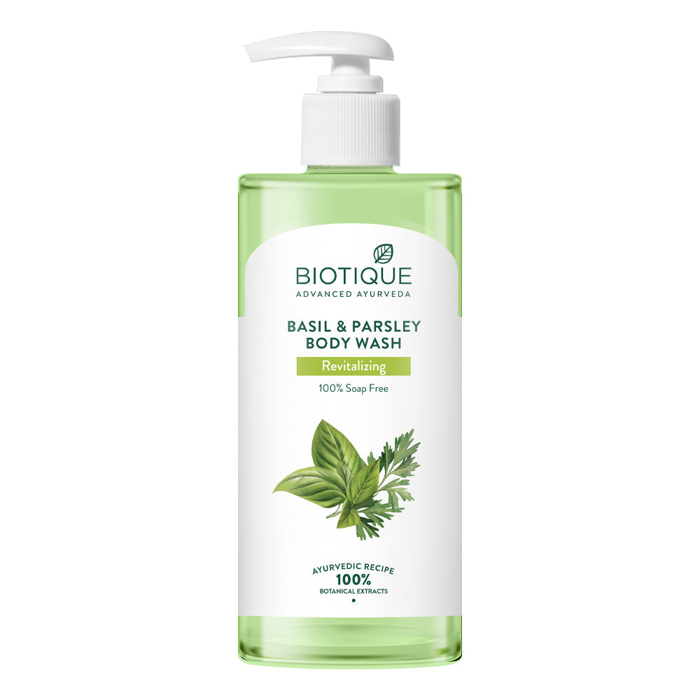 Biotique Basil & Parsley Revitalizing Body Wash, 500ml - Buy from Indicrest