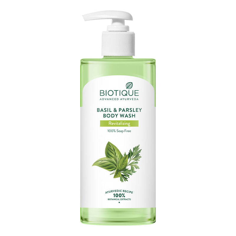 Biotique Basil & Parsley Revitalizing Body Wash, 500ml - Buy from Indicrest