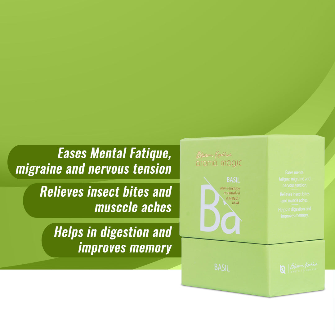 Aroma Magic Basil Essential Oil - Relieve Migraines, Aches & Boost Focus, 10ml - Image 3 - Buy from Indicrest