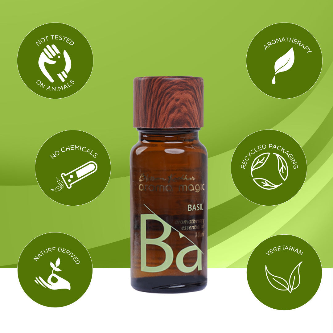 Aroma Magic Basil Essential Oil - Relieve Migraines, Aches & Boost Focus, 10ml - Image 6 - Buy from Indicrest