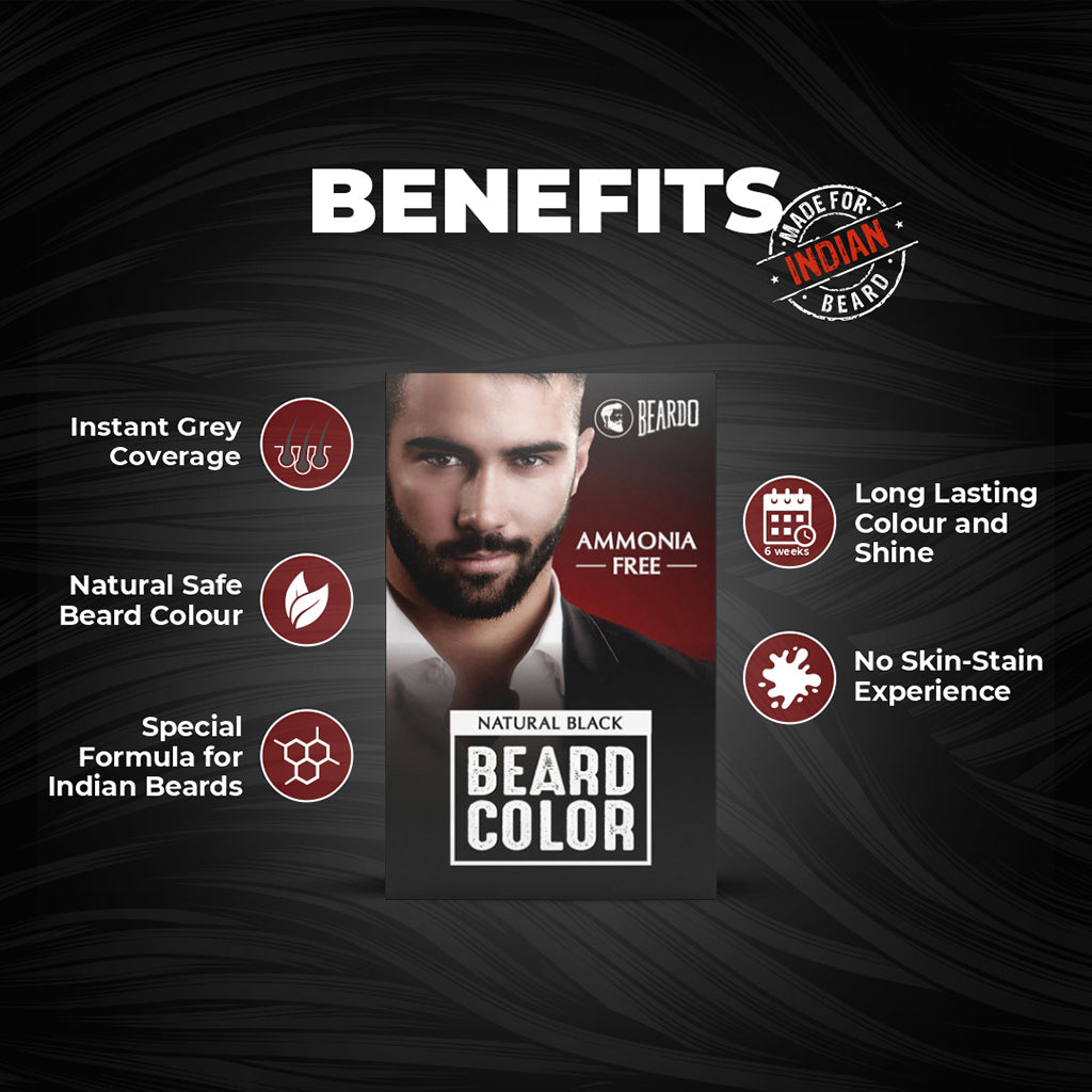 Beardo Beard Color for Men, Natural Black, Pack of 2 - Image 6 - Buy from Indicrest