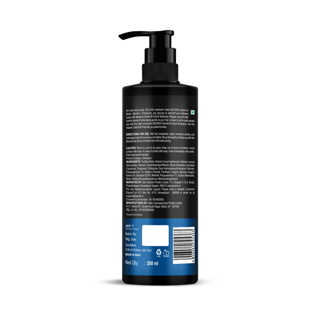 Beardo Dandruff Control Sulphate Free Shampoo, 200ml - Image 9 - Buy from Indicrest