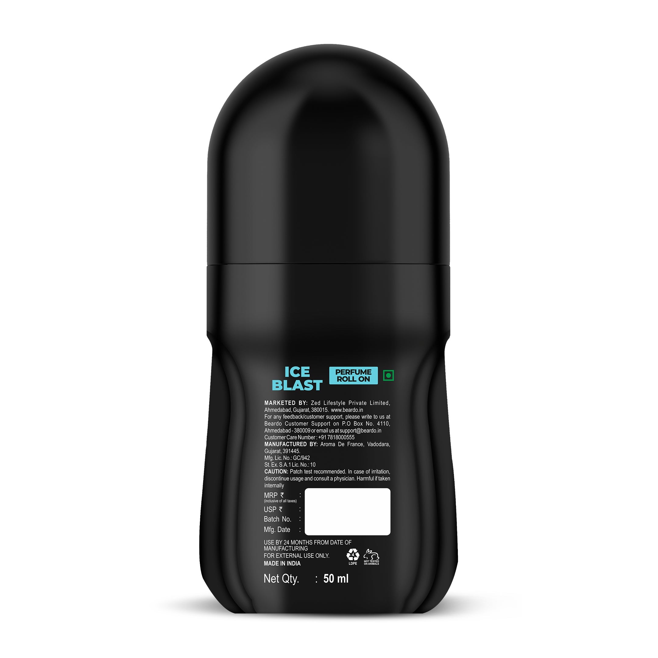 Beardo Ice Blast Perfume Roll On, 50ml - Image 7 - Buy from Indicrest